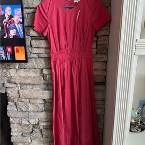 Madewell Red Cotton Dress